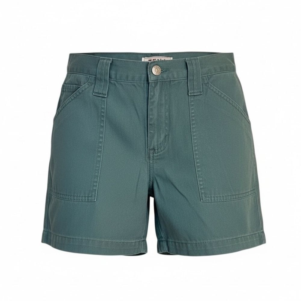 Zena Jeans High Rise Cotton Bermuda Chino Shorts Green Size 4